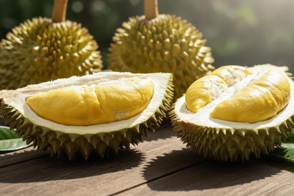 Sầu riêng Đồng Nai thơm đậm, cơm vàng béo ngậy, hấp dẫn với tín đồ mê sầu.